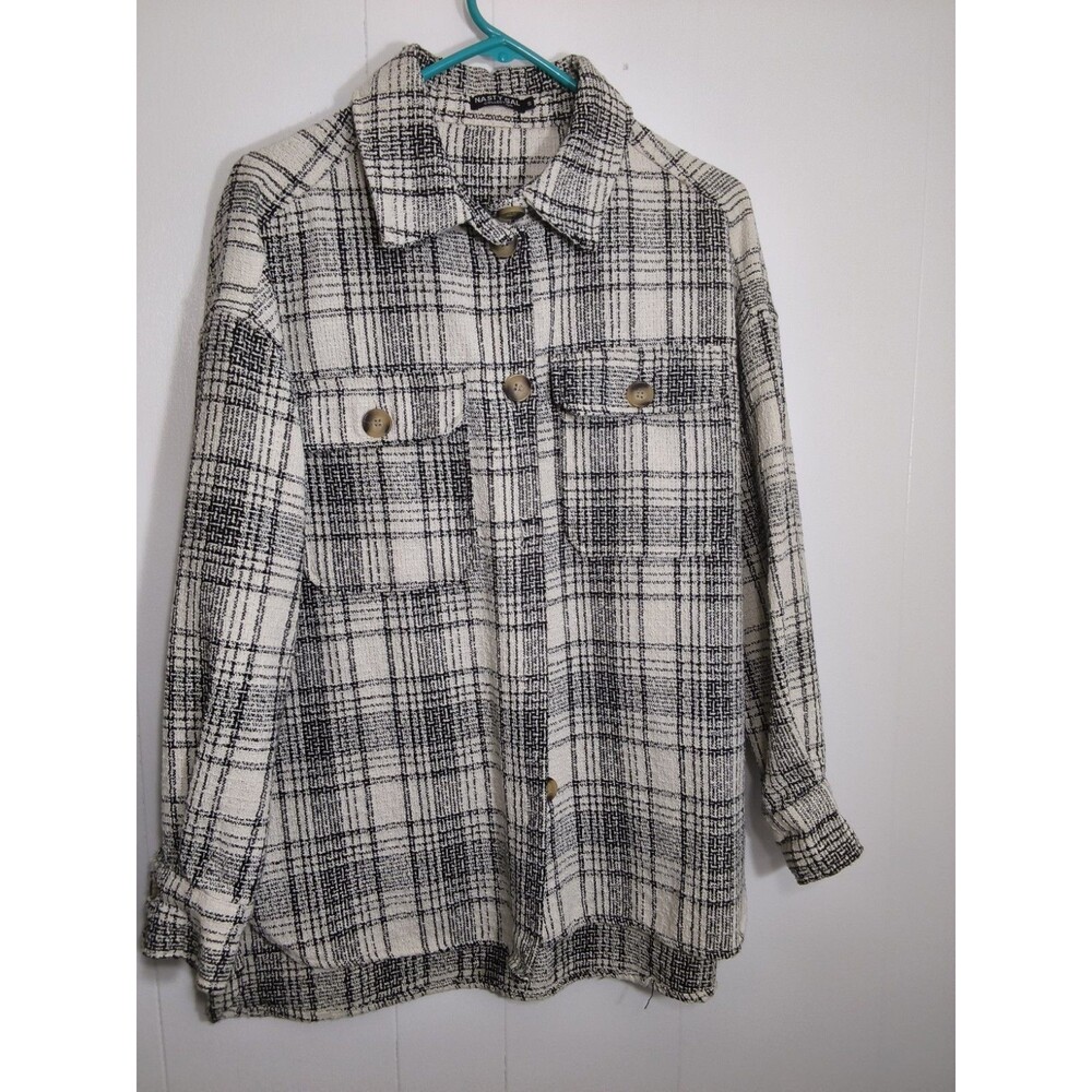 Nasty Gal Black & White Shacket  Size S